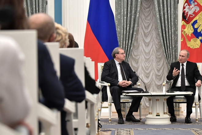 Валерий Фадеев и Владимир Путин