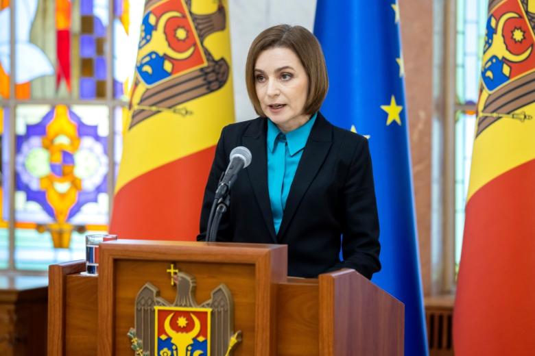 Брифинг президента Молдавии Майи Санду в Кишиневе