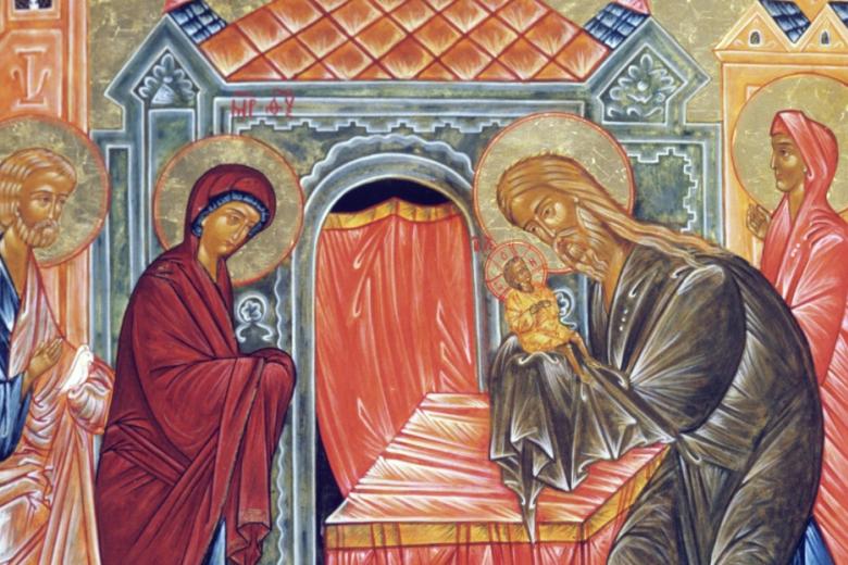 Репродукция иконы «Сретение»