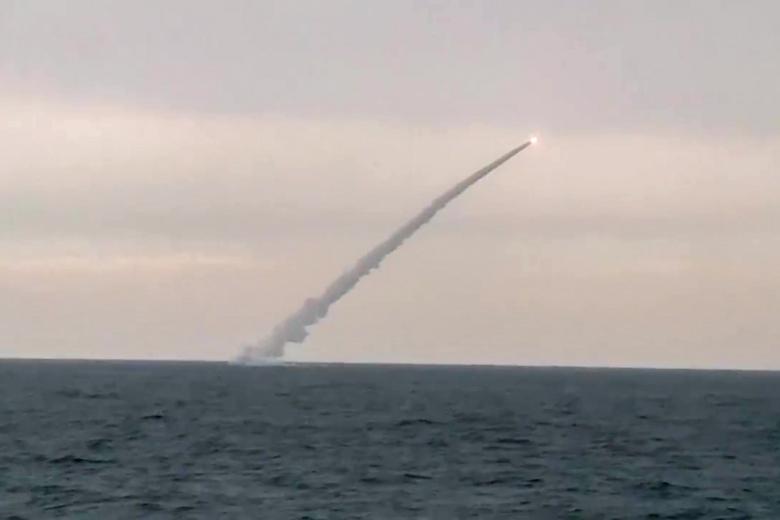 Пуск из подводного положения крылатой ракеты «Калибр»