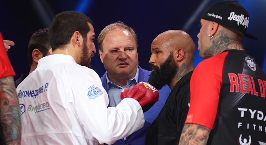 Раймонд Магомедалиев, вице-президент компании «Жара Fight» Владимир Хрюнов, Райан Форд