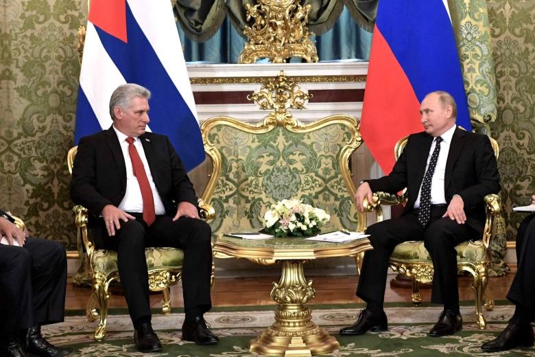 Мигель Диас-Канель Бермудес и Владимир Путин