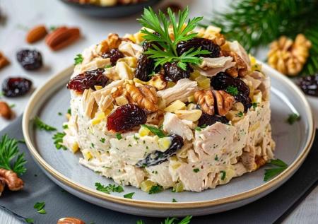 Рецепт салата из курицы с черносливом и орехами: идеально на праздник