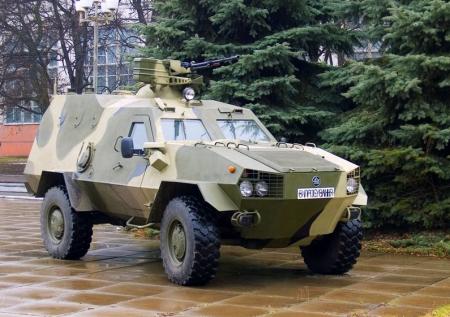 Украинский броневик вспыхнул во время испытаний