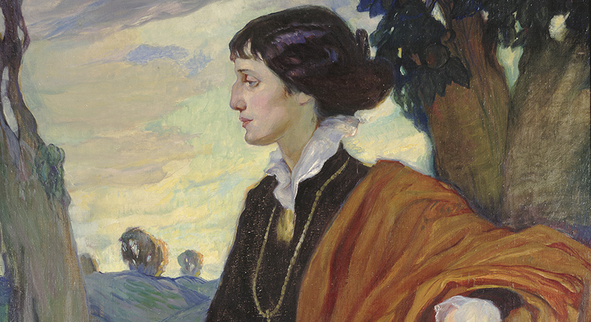 Портрет Анны Ахматовой работы Ольги Кардовской, 1914 год