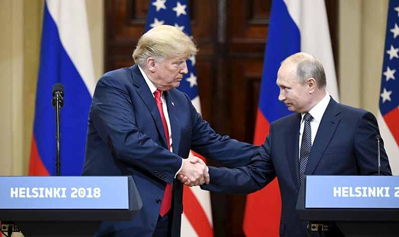 Встреча президентов США и РФ Дональда Трампа и Владимира Путина