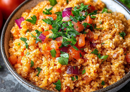 Булгур с овощами — пошаговый рецепт сытного гарнира за 15 минут