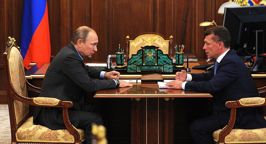 Максим Топилин с президентом РФ Владимиром Путиным