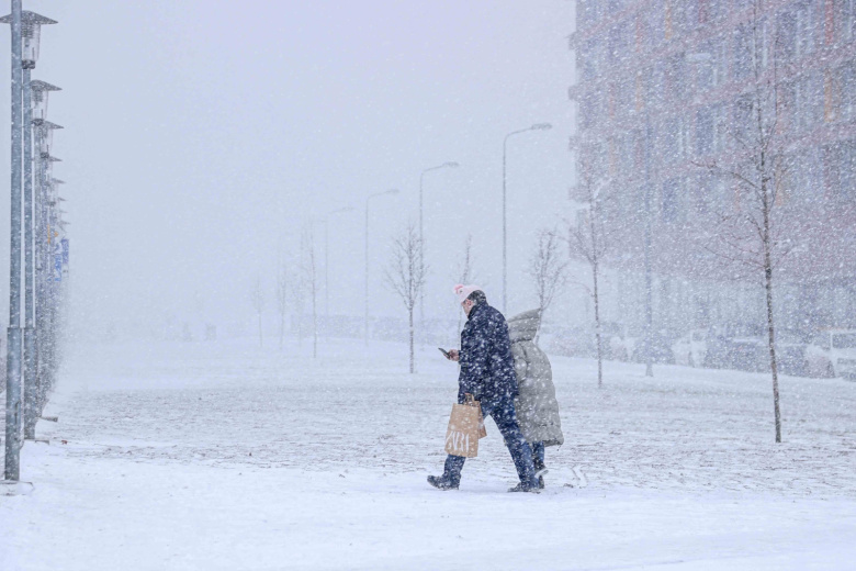 Снегопад в Москве