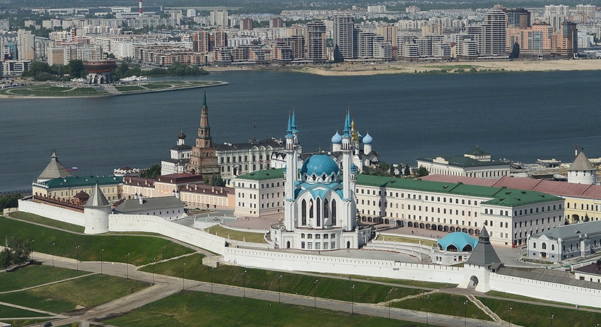 Вид на Казанский кремль