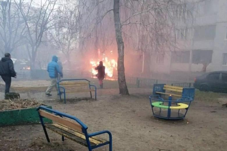 Место падения верталета, город Бровары, Киевской области
