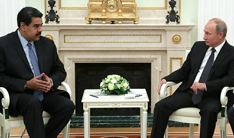 Президенты Венесуэлы и РФ Николас Мадуро и Владимир Путин