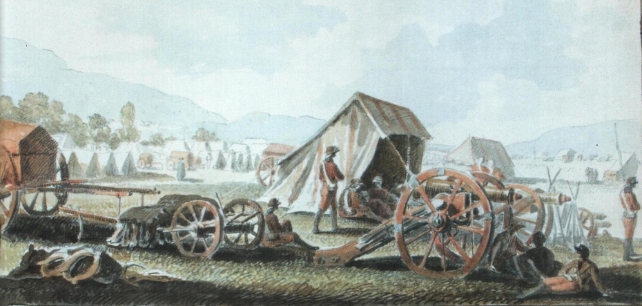 Русский военный лагерь вблизи Карасу-Базара в Крыму, 1783 год