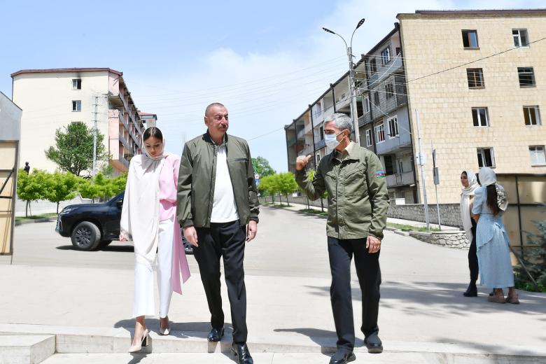 Ильхам и Мехрибан Алиевы в Шуше