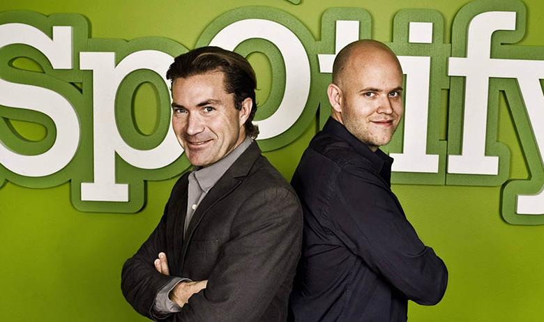 Основатели сервиса Spotify  Мартин Лоренцон и Даниэль Эк (слева направо)