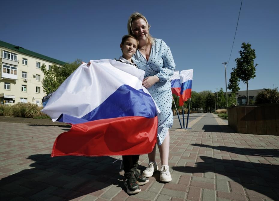 На одной из улиц Мариуполя