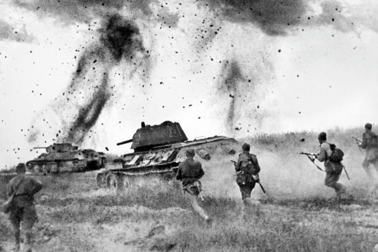Великая Отечественная война, Курская битва, атака соединений 5-й Гвардейской танковой армии в районе Прохоровки