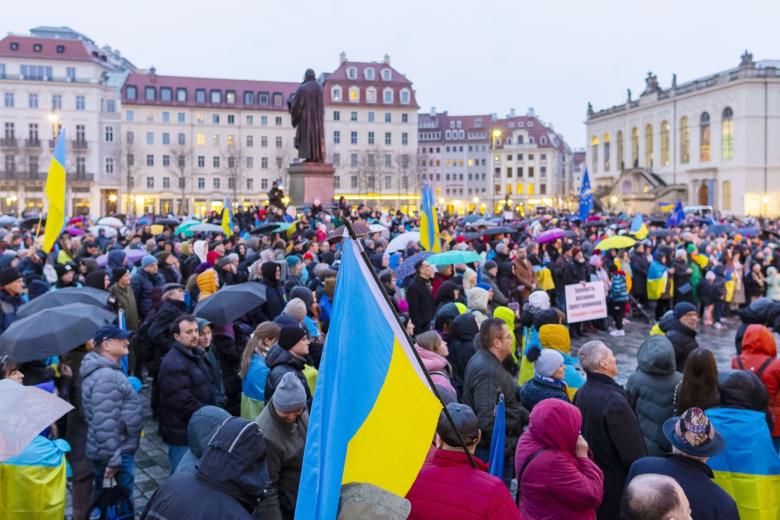 Украинские беженцы в Дрездене, Германия