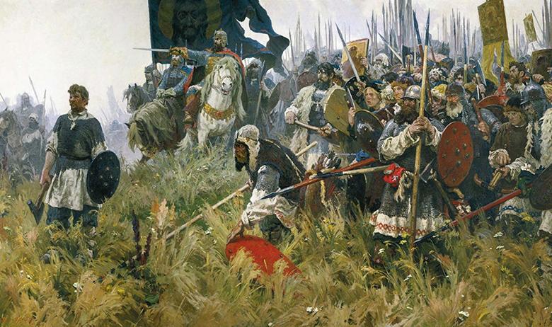 Александр Бубнов, советский художник. «Утро на Куликовом поле»