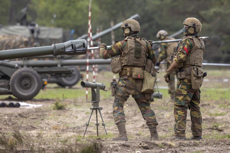 Военнослужащие во время учений