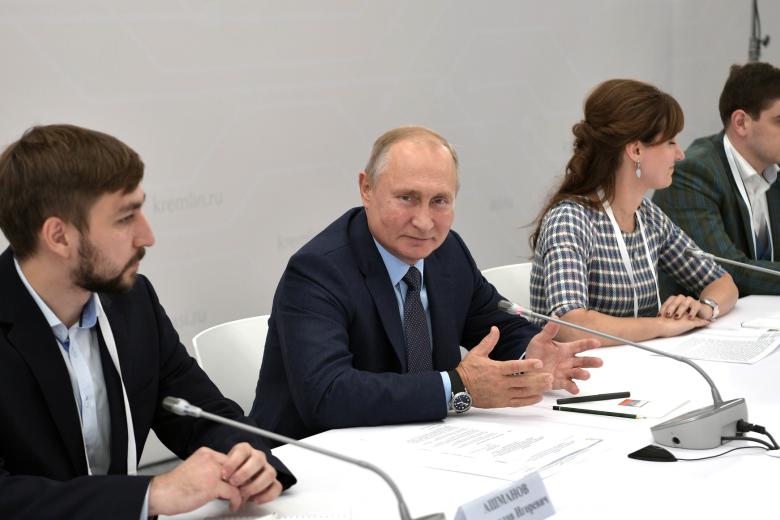 Владимир Путин на встрече с лидерами технологических проектов и компаний Национальной технологической инициативы