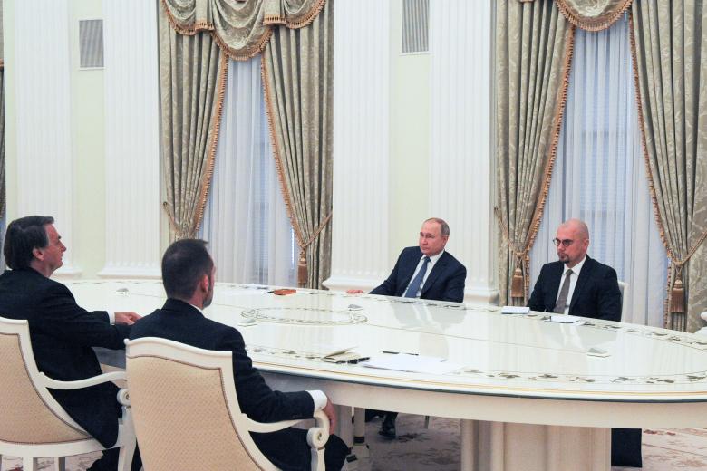 Встреча президента РФ Путина и президента Бразилии Болсонару в Москве