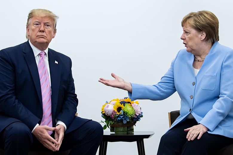 Дональд Трамп и Ангела Меркель