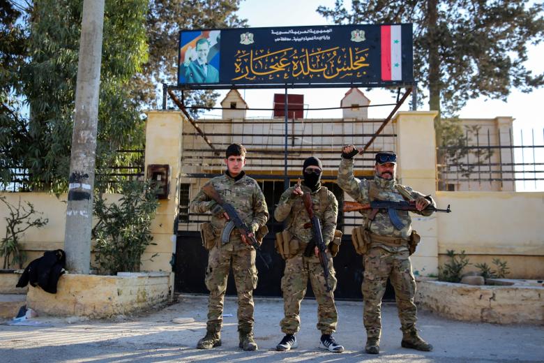 Сирийские повстанцы в западной части Алеппо