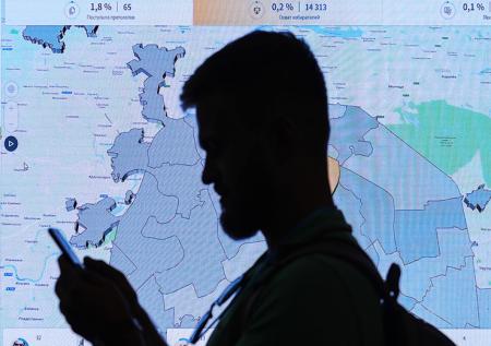 Кадры всероссийского онлайн-марафона «Ночь выборов — 2019»