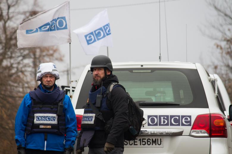 Члены Специальной мониторинговой миссии ОБСЕ