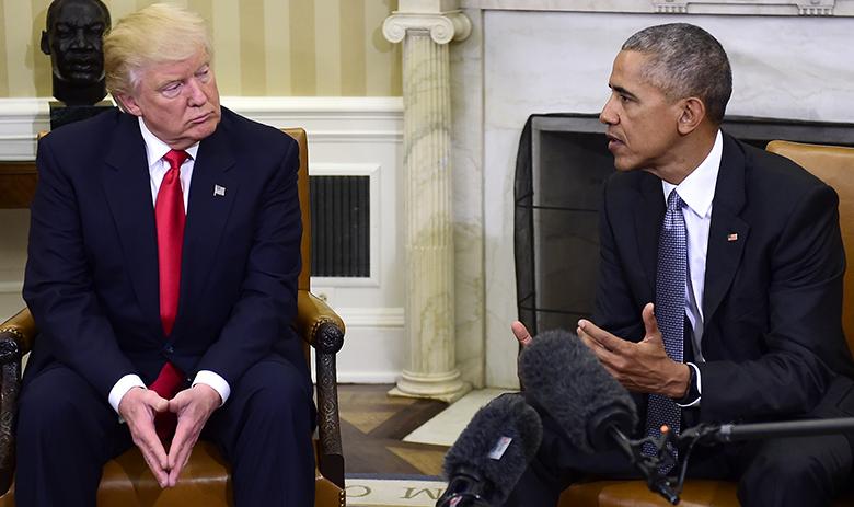 Дональд Трамп и Барак Обама