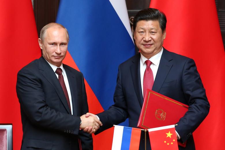 Президент РФ Владимир Путин,  председатель КНР Си Цзиньпин