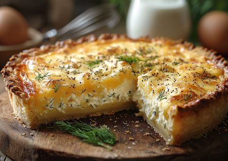 Этот заливной пирог с сыром на кефире сведет с ума ваших гостей