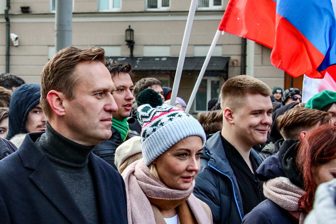 Алексей Навальный с женой Юлией