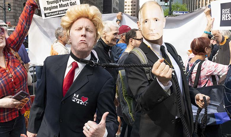 Акция протеста против политики президента США Дональда Трампа, Нью-Йорк