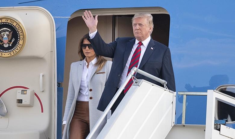 Президент США Дональд Трамп с супругой прибыл в Хельсинки