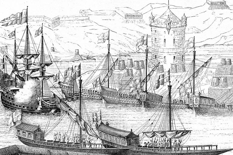 «Азовский флот под Азовом в 1686 году». Гравюра А. Шконебека, 1700 год