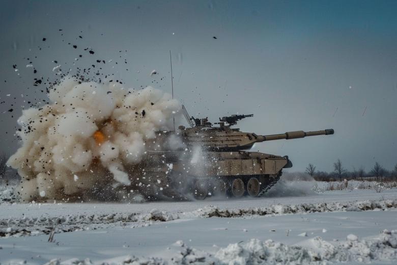 Уничтожение танка Abrams в представлении ИИ
