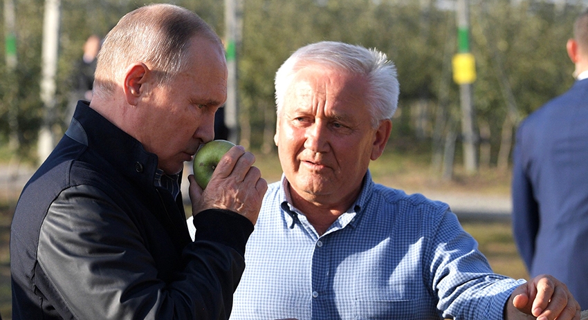 Владимир Путин высоко оценил яблоки