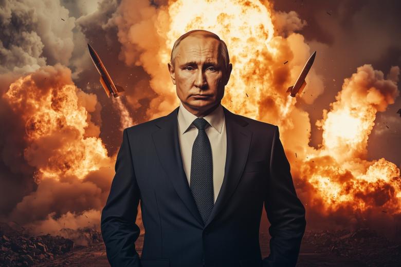 Президент России Владимир Путин в представлении ИИ