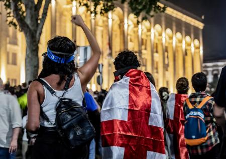 Протесты в Тбилиси переросли в массовую потасовку с участием полиции