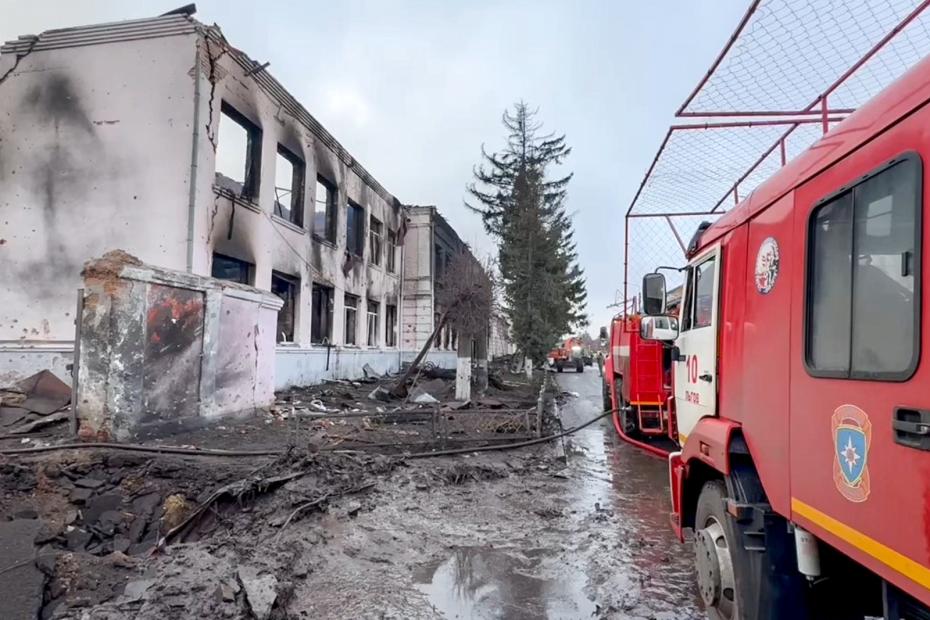 Последствия обстрела Рыльска