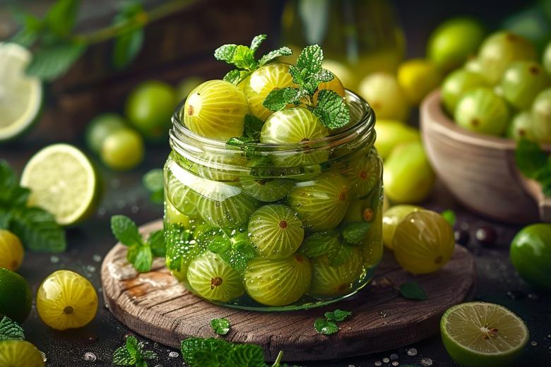 Крыжовник с мятой