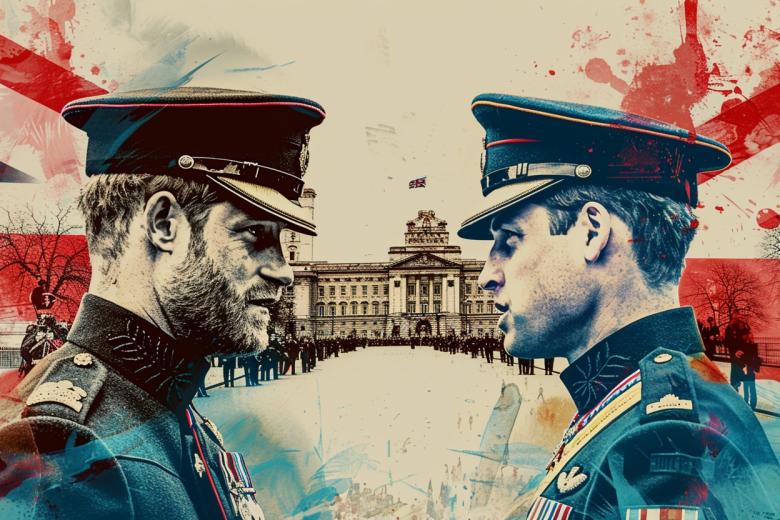 Принц Гарри и принц Уильям в представлении ИИ