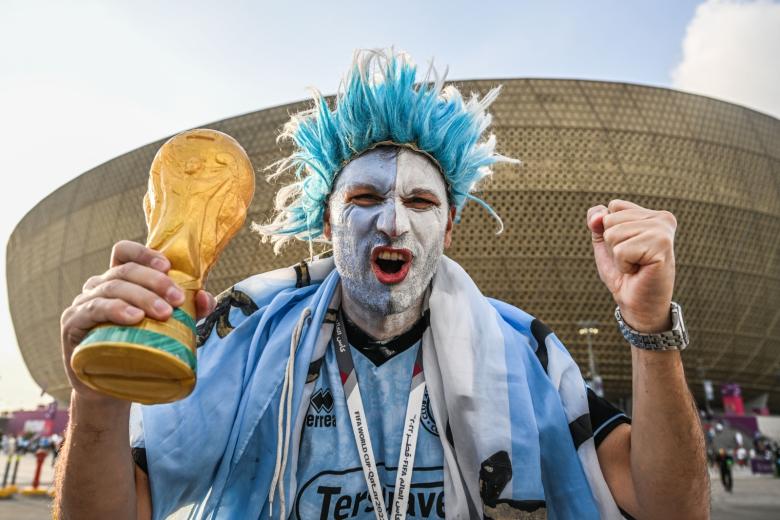 Болельщик сборной Аргентины на чемпионате мира по футболу в Катаре