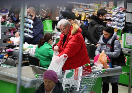 В России вдвое увеличился спрос на продукты питания