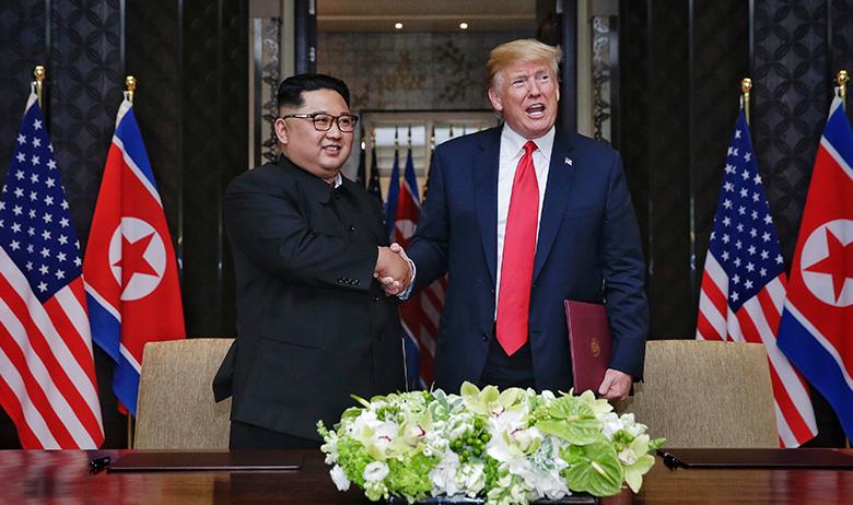 Ким Чен Ын и Дональд Трамп
