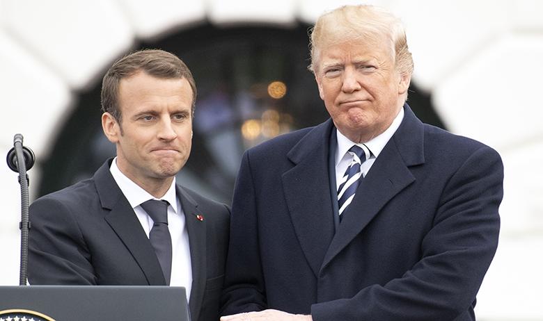 Эммануэль Макрон и Дональд Трамп
