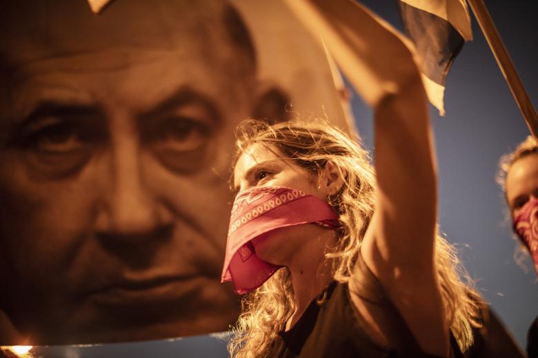 Акция протеста против премьер-министра Биньямина Нетаньяху и его правительства