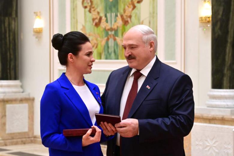 Марина Василевская и Александр Лукашенко